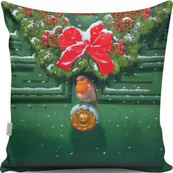 Perna decorativa, A13036, 43x43 cm, 50% Bumbac / 50% Poliester, Multicolor imagine