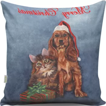 Perna decorativa, A13038, 43x43 cm, 50% Bumbac / 50% Poliester, Multicolor imagine