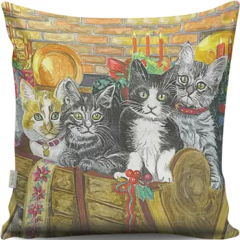 Perna decorativa, A13040, 43x43 cm, 50% Bumbac / 50% Poliester, Multicolor imagine