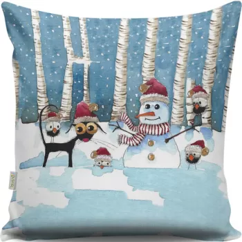 Perna decorativa, A13042, 43x43 cm, 50% Bumbac / 50% Poliester, Multicolor imagine