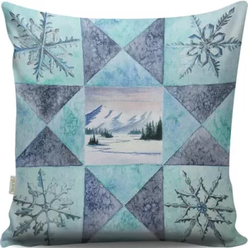 Perna decorativa, A13044, 43x43 cm, 50% Bumbac / 50% Poliester, Multicolor imagine