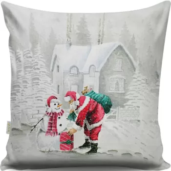 Perna decorativa, A13047, 43x43 cm, 50% Bumbac / 50% Poliester, Multicolor imagine