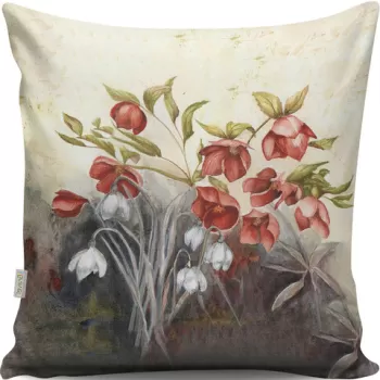 Perna decorativa, A13048, 43x43 cm, 50% Bumbac / 50% Poliester, Multicolor imagine