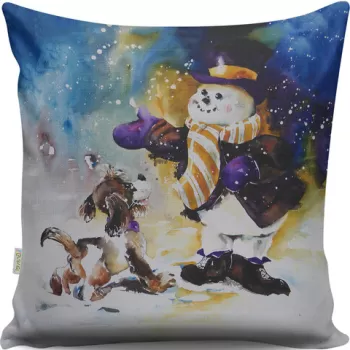 Perna decorativa, A13051, 43x43 cm, 50% Bumbac / 50% Poliester, Multicolor imagine