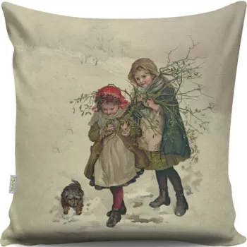 Perna decorativa, A13053, 43x43 cm, 50% Bumbac / 50% Poliester, Multicolor imagine