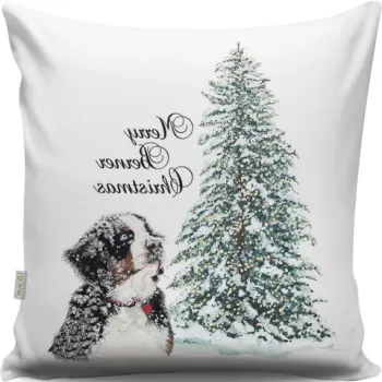 Perna decorativa, A13057, 43x43 cm, 50% Bumbac / 50% Poliester, Multicolor imagine