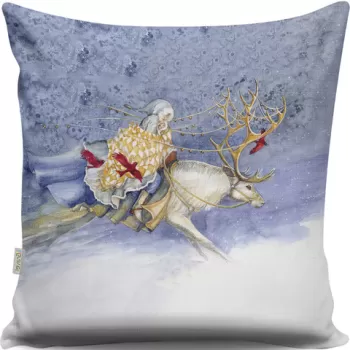 Perna decorativa, A13065, 43x43 cm, 50% Bumbac / 50% Poliester, Multicolor imagine