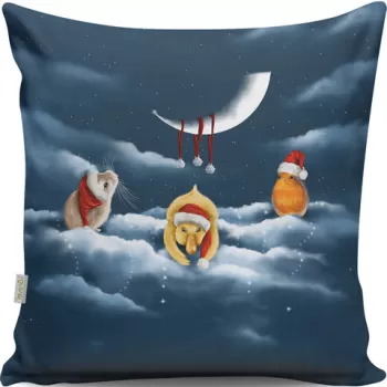 Perna decorativa, A13066, 43x43 cm, 50% Bumbac / 50% Poliester, Multicolor imagine