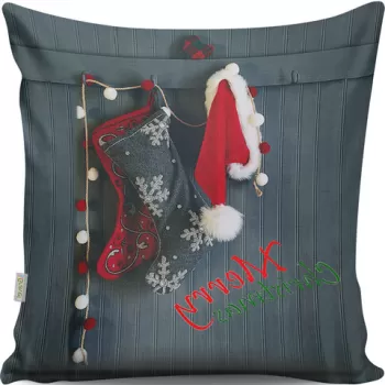 Perna decorativa, A13068, 43x43 cm, 50% Bumbac / 50% Poliester, Multicolor imagine