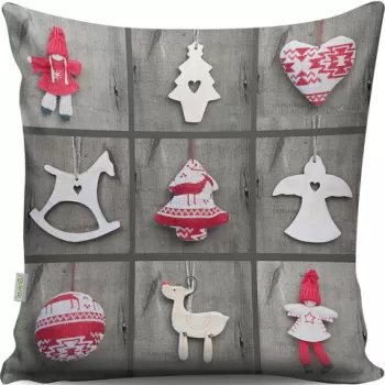 Perna decorativa, A13069, 43x43 cm, 50% Bumbac / 50% Poliester, Multicolor imagine