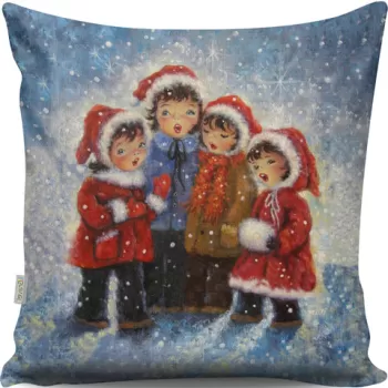 Perna decorativa, A13074, 43x43 cm, 50% Bumbac / 50% Poliester, Multicolor imagine