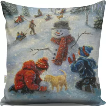 Perna decorativa, A13076, 43x43 cm, 50% Bumbac / 50% Poliester, Multicolor imagine