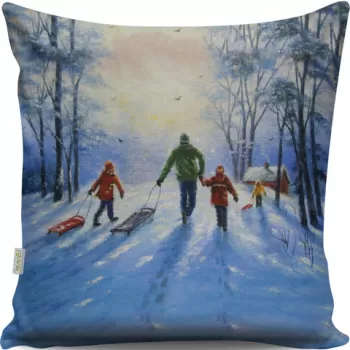 Perna decorativa, A13078, 43x43 cm, 50% Bumbac / 50% Poliester, Multicolor imagine