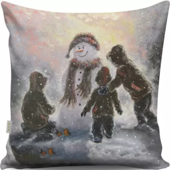 Perna decorativa, A13079, 43x43 cm, 50% Bumbac / 50% Poliester, Multicolor imagine