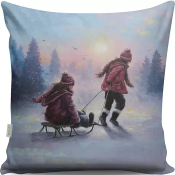 Perna decorativa, A13080, 43x43 cm, 50% Bumbac / 50% Poliester, Multicolor imagine