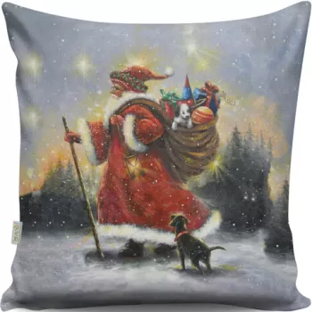 Perna decorativa, A13082, 43x43 cm, 50% Bumbac / 50% Poliester, Multicolor imagine