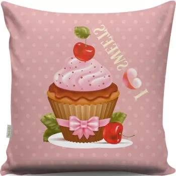 Perna decorativa, A13084, 43x43 cm, 50% Bumbac / 50% Poliester, Multicolor imagine