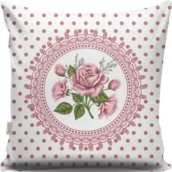 Perna decorativa, A13085, 43x43 cm, 50% Bumbac / 50% Poliester, Multicolor imagine