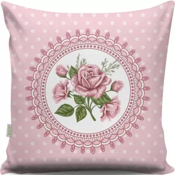 Perna decorativa, A13086, 43x43 cm, 50% Bumbac / 50% Poliester, Multicolor imagine