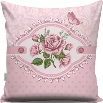 Perna decorativa, A13087, 43x43 cm, 50% Bumbac / 50% Poliester, Multicolor imagine