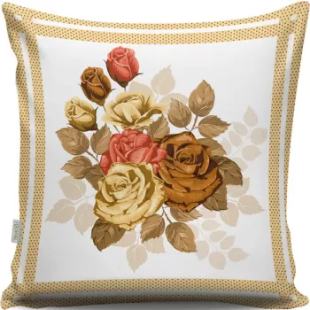 Perna decorativa, A13089, 43x43 cm, 50% Bumbac / 50% Poliester, Multicolor imagine