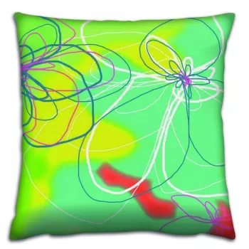 Perna decorativa, A14504, 43x43 cm, 50% Bumbac / 50% Poliester, Multicolor imagine