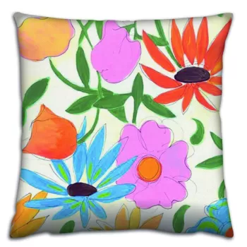 Perna decorativa, A14510, 43x43 cm, 50% Bumbac / 50% Poliester, Multicolor imagine