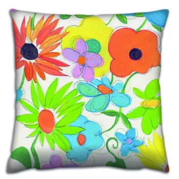 Perna decorativa, A14511, 43x43 cm, 50% Bumbac / 50% Poliester, Multicolor imagine