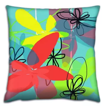 Perna decorativa, A14528, 43x43 cm, 50% Bumbac / 50% Poliester, Multicolor imagine