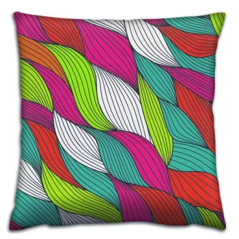 Perna decorativa, A14609, 43x43 cm, 50% Bumbac / 50% Poliester, Multicolor imagine