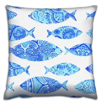 Perna decorativa, A14638, 43x43 cm, 50% Bumbac / 50% Poliester, Multicolor imagine