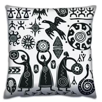 Perna decorativa, A14655, 43x43 cm, 50% Bumbac / 50% Poliester, Multicolor imagine