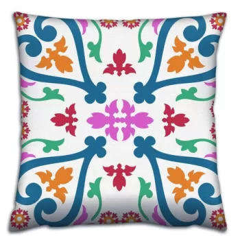 Perna decorativa, A14662, 43x43 cm, 50% Bumbac / 50% Poliester, Multicolor imagine