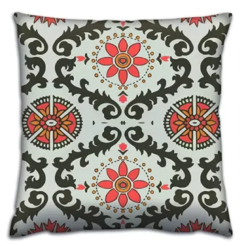 Perna decorativa, A14663, 43x43 cm, 50% Bumbac / 50% Poliester, Multicolor imagine