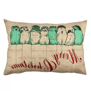 Perna decorativa, A50944, 33x48 cm, 50% Bumbac / 50% Poliester, Multicolor imagine