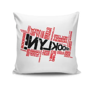 Perna decorativa, BRKRLNT-3, 43x43 cm, 50% Bumbac / 50% Poliester, Multicolor imagine