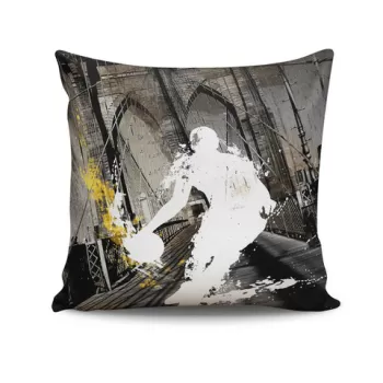 Perna decorativa, BRKRLNT-7, 43x43 cm, 50% Bumbac / 50% Poliester, Multicolor imagine