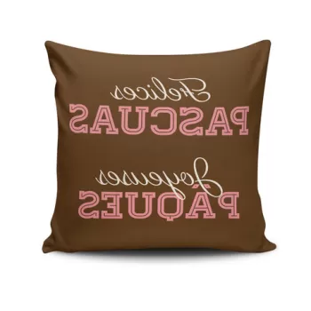 Perna decorativa, EASKRL-05, 43x43 cm, 50% Bumbac / 50% Poliester, Multicolor imagine