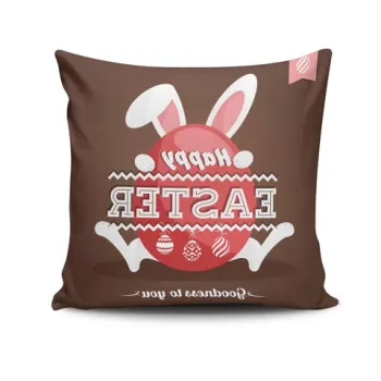 Perna decorativa, EASKRL-11, 43x43 cm, 50% Bumbac / 50% Poliester, Multicolor imagine
