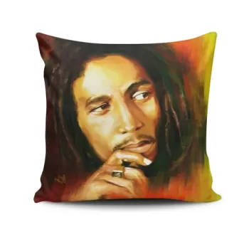 Perna decorativa, JKRLNT-7, 43x43 cm, 50% Bumbac / 50% Poliester, Multicolor imagine