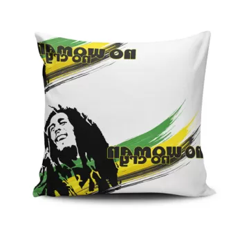 Perna decorativa, JKRLNT-8, 43x43 cm, 50% Bumbac / 50% Poliester, Multicolor imagine