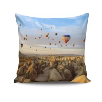 Perna decorativa, KPDKRLNT-1, 43x43 cm, 50% Bumbac / 50% Poliester, Multicolor imagine