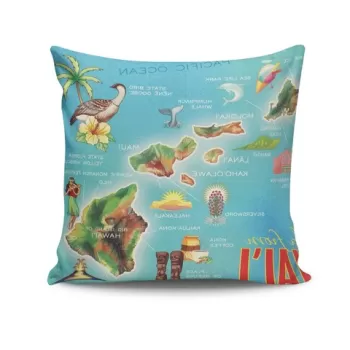 Perna decorativa, KRLNTHW-2, 43x43 cm, 50% Bumbac / 50% Poliester, Multicolor imagine