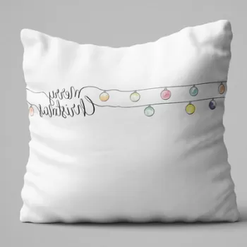 Perna decorativa, KRLNTXMAS-4, 43x43 cm, 50% Bumbac / 50% Poliester, Multicolor imagine