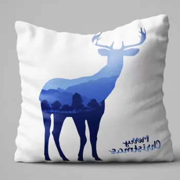 Perna decorativa, KRLNTXMAS-6, 43x43 cm, 50% Bumbac / 50% Poliester, Multicolor imagine