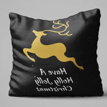 Perna decorativa, KRLNTXMAS-8, 43x43 cm, 50% Bumbac / 50% Poliester, Multicolor imagine