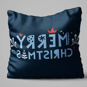 Perna decorativa, KRLNTXMAS-9, 43x43 cm, 50% Bumbac / 50% Poliester, Multicolor imagine