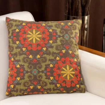 Perna decorativa, Lipo, 15x45x15 cm, Amestec bumbac, Maro imagine