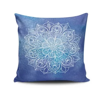Perna decorativa, MANDALA-01, 43x43 cm, 50% Bumbac / 50% Poliester, Multicolor imagine