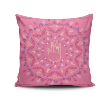 Perna decorativa, MANDALA-02, 43x43 cm, 50% Bumbac / 50% Poliester, Multicolor imagine